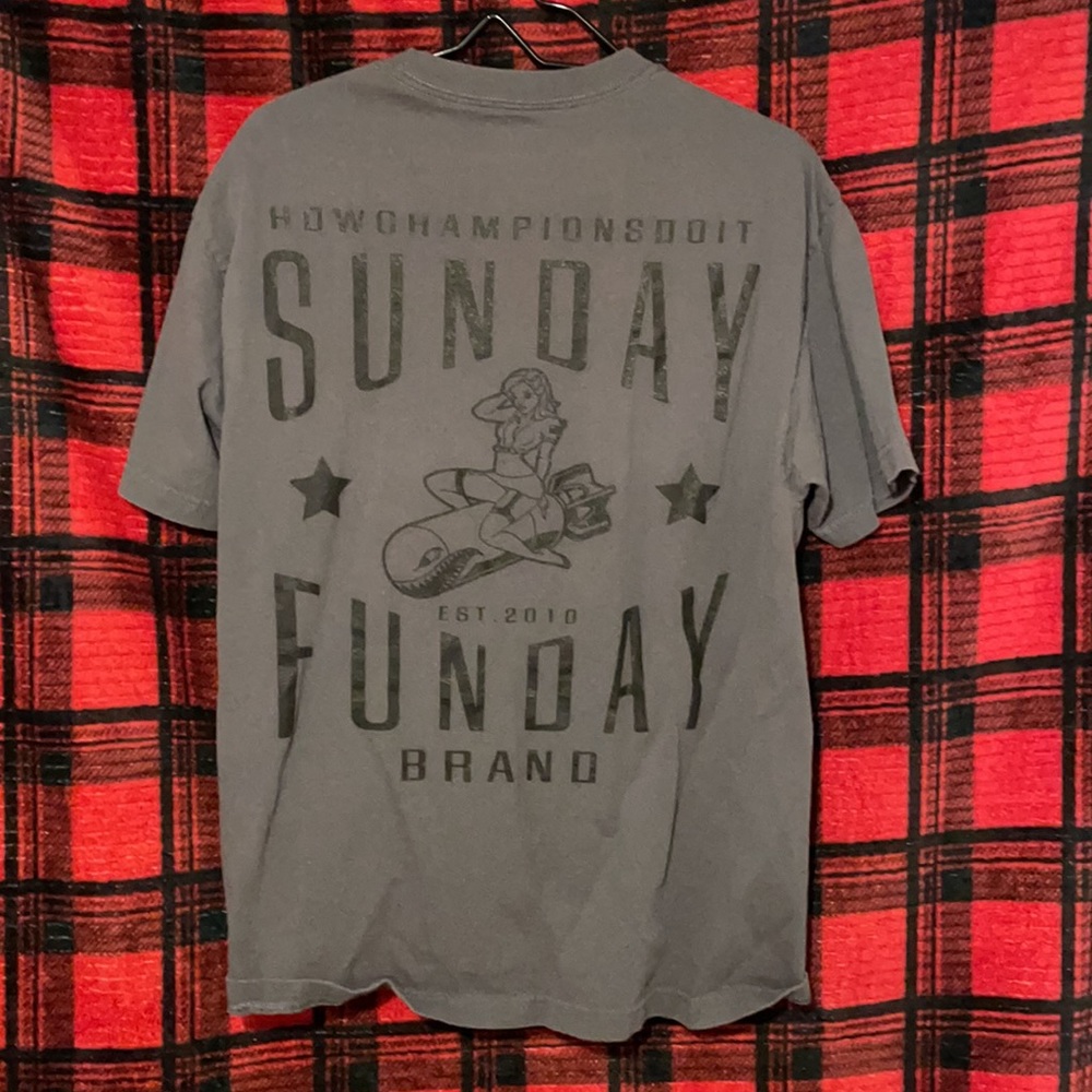 Sunday funday rocket girl shirt (large)